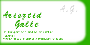 arisztid galle business card